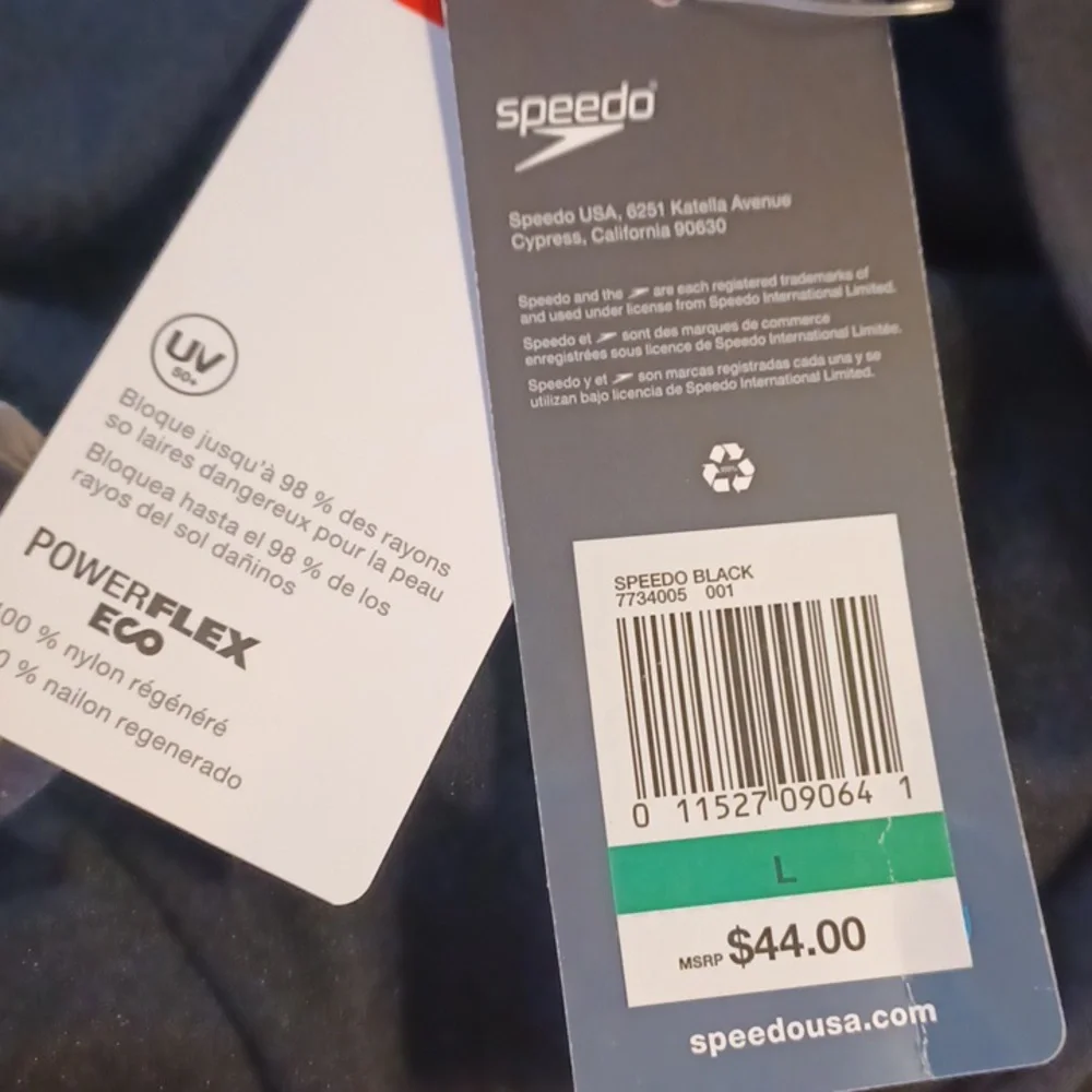 Speedo Women's Powerflex Eco Black Boyshort. Size L - Picture 11 of 14